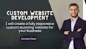 build custom website as full stack website developer, website development