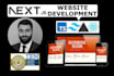 build next js, react js, tailwind css, professional website