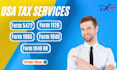file form 5472, 1120, 1040nr, 1065 to irs