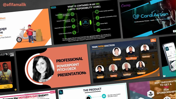 design pitch deck and powerpoint presentations