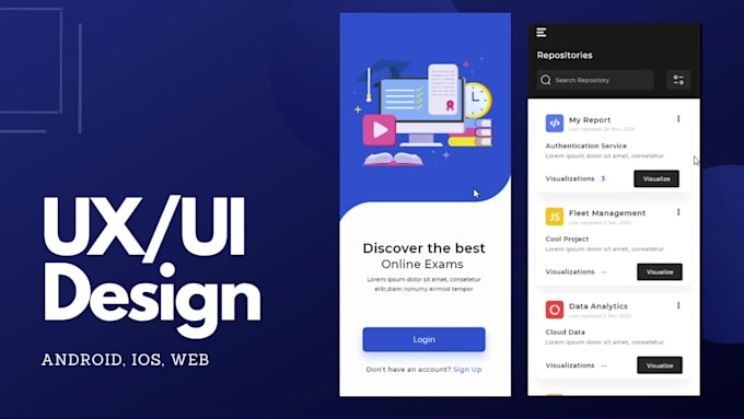 Top 5! I will design web and mobile app ui ux and prototype in adobe xd  for $30