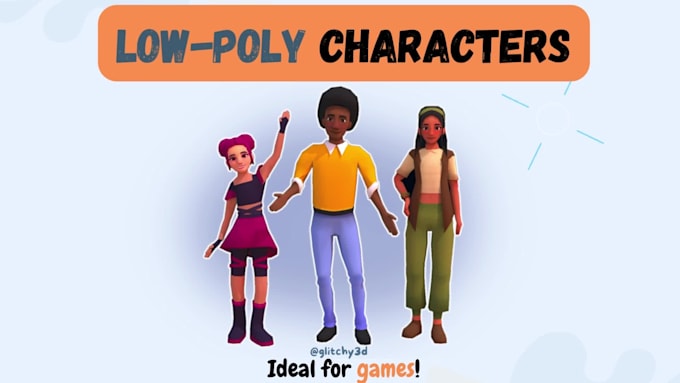 make a custom cartoony low poly character for your game