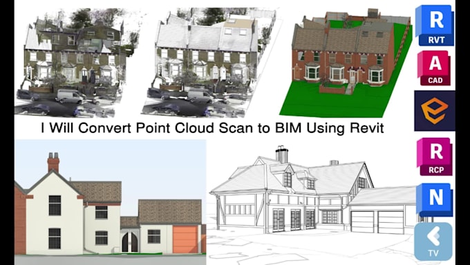 convert e57, rcp, rcs, point cloud scan to bim using revit