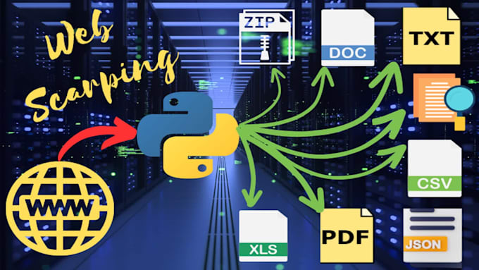 do data scarping,crawling and data extraction from any website