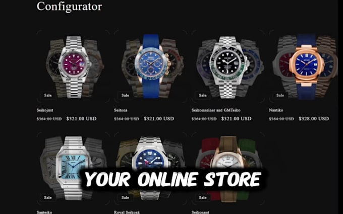 customize and configure watch on shopify kickflip and zakeke, wordpress