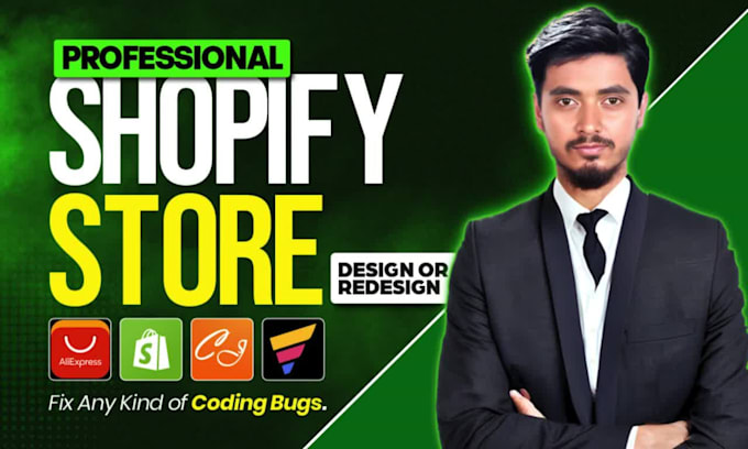 build shopify store design, shopify dropshipping store, shopify website design