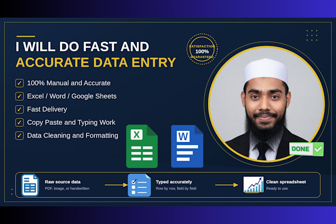 fast and accurate data entry work