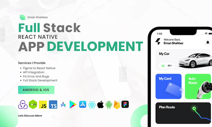 be your expert react native developer and develop react native applications