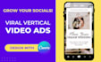 design a viral vertical video ad for your social media
