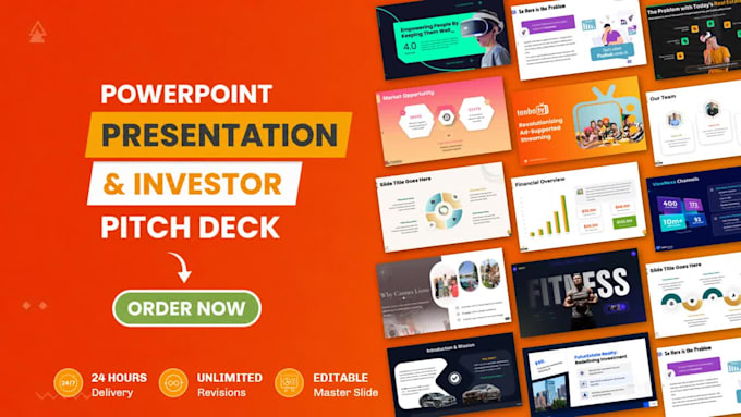 design a professional powerpoint presentation and investor pitch deck