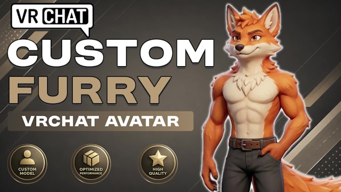 create custom 3d furry avatar for vrchat and vtuber