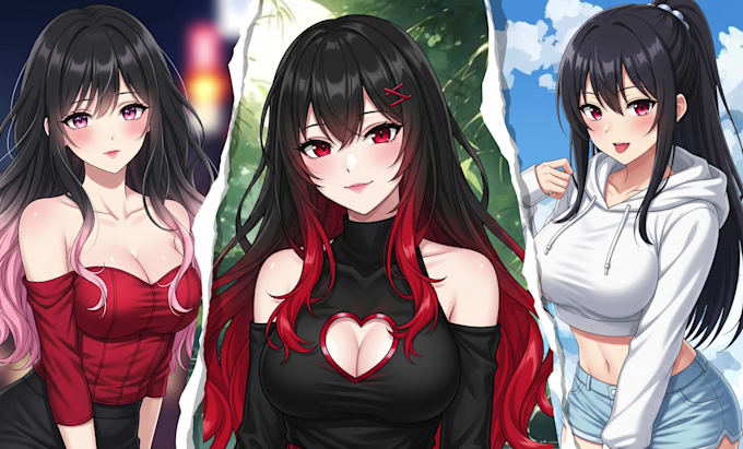 draw anime art and illustration for profile picture or fanart oc pfp vtuber