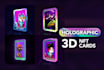 create unique holographic 3d nft cards, trading card