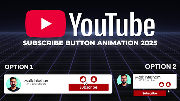 make an animated youtube like and subscribe button