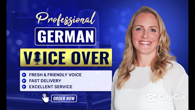 record a german voice over in a clear and friendly voice
