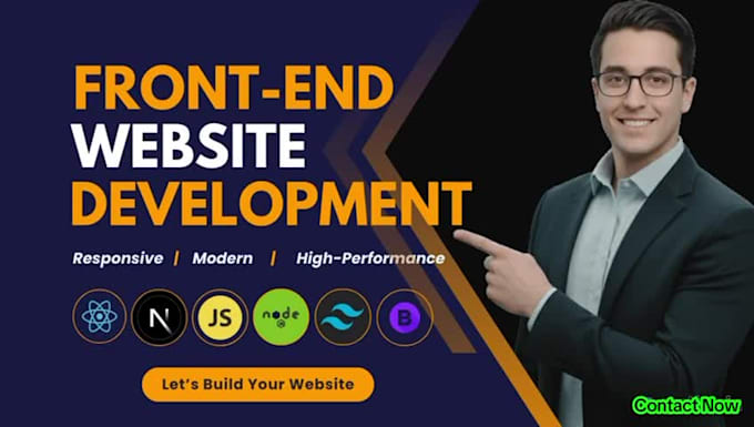 build a responsive react or next js website with modern design