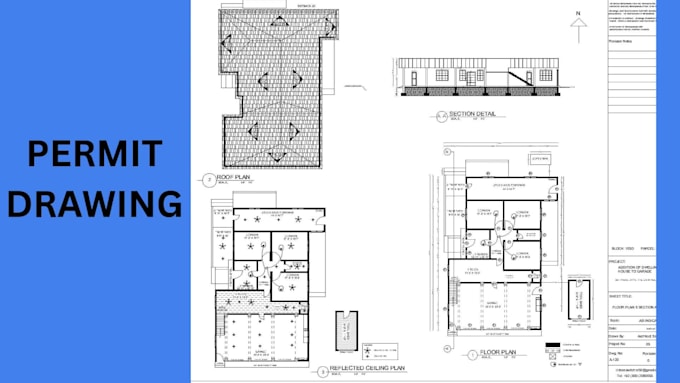 do architectural floor plans, permits and blueprint drawings into autocad