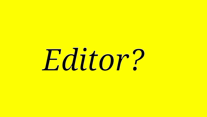 do professional video editing for your projects