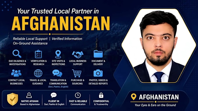 be your local assistant for any task in afghanistan