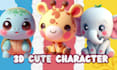create cute 3d character models for cartoon, games, and 3d printing