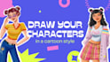 draw self, couple, group portrait in my cartoon style