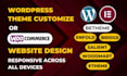 install wordpress theme, import demo, customization, design, redesign website