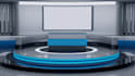 create a virtual set or 3d model of a virtual studio