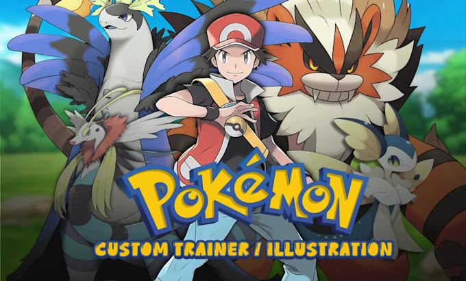 draw a custom pokemon trainer and your team