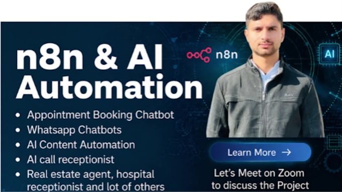 implement n8n automation,whatsapp chatbots and ai agent integration