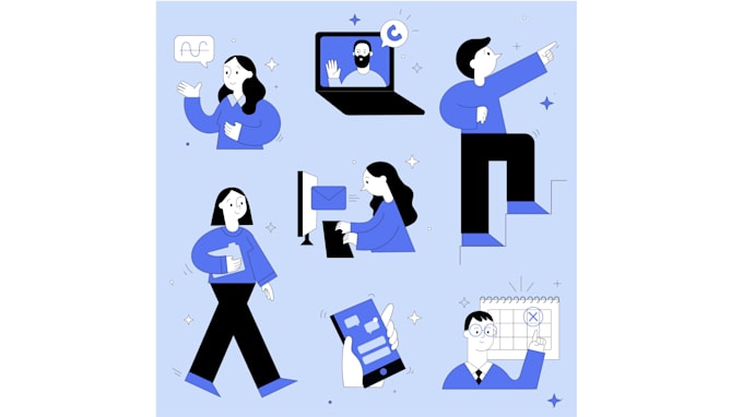 illustrate anything in a vector style