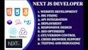 develop seo optimized react, redux, next js, node js, mongodb app