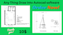 convert hand drawn sketch house or old drawings into autocad