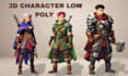 create custom low poly 3d characters for game assets and animation