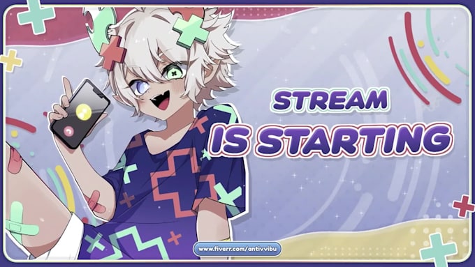 custom stream overlays for youtube twitch vtuber anime