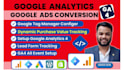 setup google ads conversion tracking, ga4 ecommerce tracking, and analytics 4