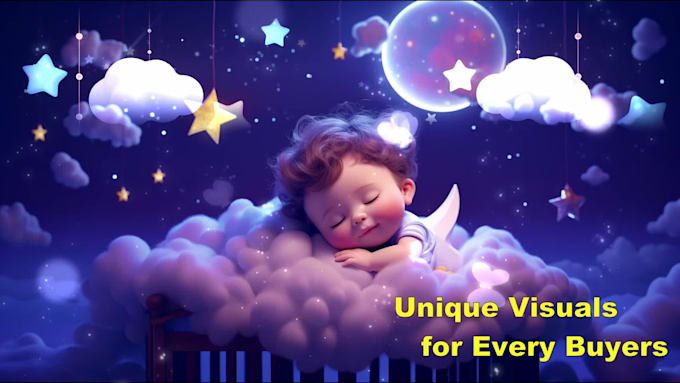 create and upload 30 baby lullaby and sleep videos for youtube