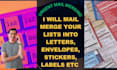 do mail merging from excel to letters, envelopes labels etc