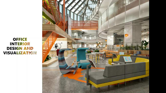 design and render stage, interior office, reception, lobby, meeting room project