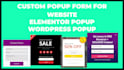 create wordpress elementor popup form, newsletter subscribe or fix contact form