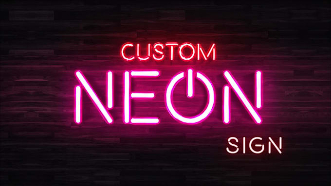 do modern neon sign light intro animation