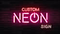 do modern neon sign light intro animation