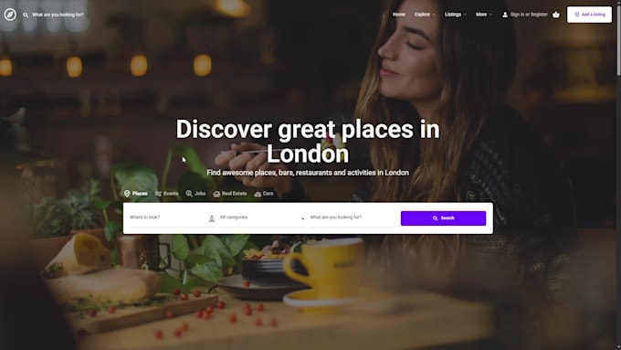 build a directory listing website using a wordpress themes