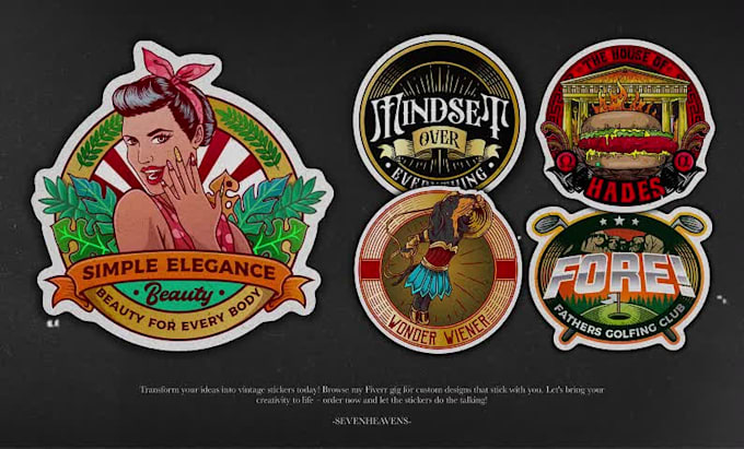 do vintage retro hand drawn sticker, badge, patch design