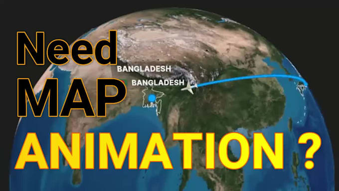 create 2d or 3d map and globe animation with travel route