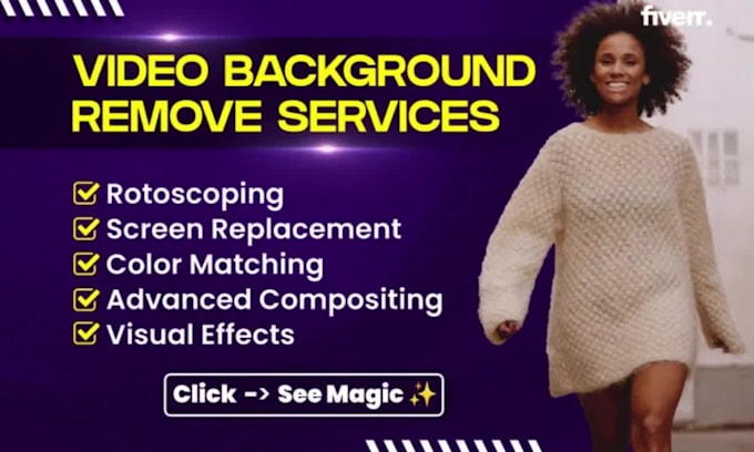 do rotoscoping and background replacement with green screen removal
