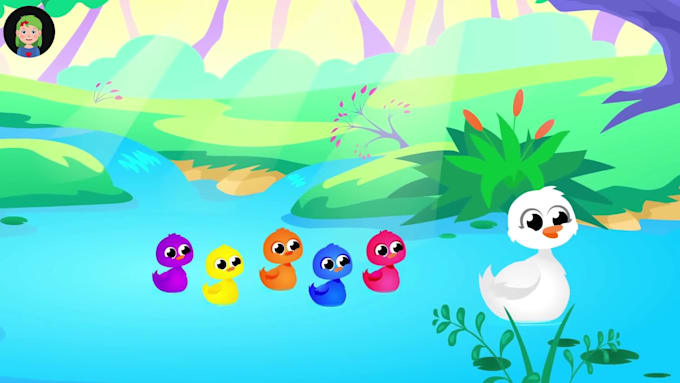 create 2d nursery rhymes video animation for kids