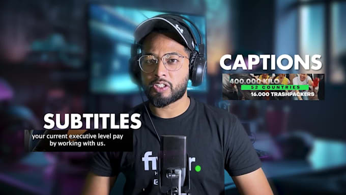 add subtitles, captions, srt, transcribe and edit video