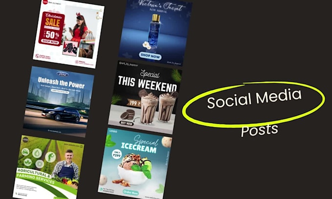 design stunning social media posts for insta, linkedin, fb