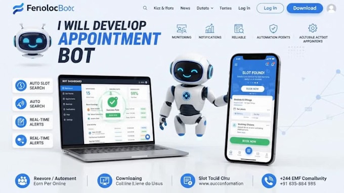 develop booking appointment bot,vfs bot,booking bot,vfs appointment