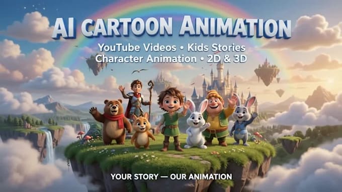 create amazing ai cartoon animation videos for youtube